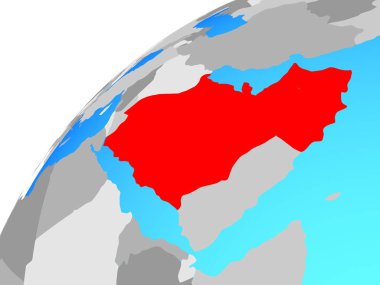 Ccasg ülkeler dünya üzerinde. 3D çizim.