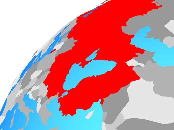 Zwarte Zeeregio Wereldbol Illustratie — Stockfoto