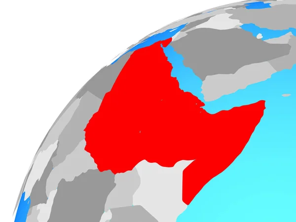 Nordostafrika Auf Dem Globus Illustration — Stockfoto