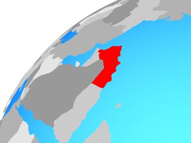 Dünya 'daki Umman. 3B illüstrasyon.