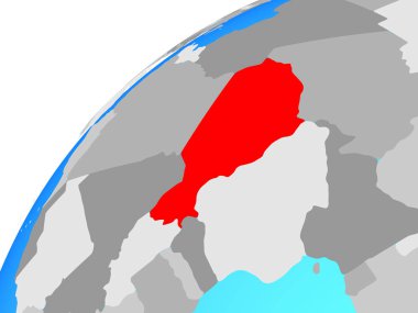 Nijer dünyada. 3B illüstrasyon.