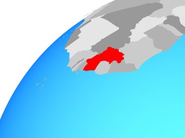 Gine dünya üzerinde. 3D çizim.