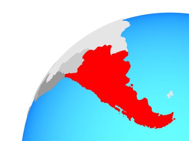 Southern Cone dünya üzerinde. 3D çizim.