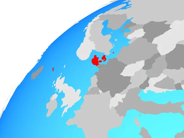 Denemarken Wereldbol Illustratie — Stockfoto