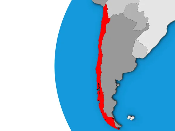 Чилі Синій Політичних Моделі Землі Ілюстрація — стокове фото