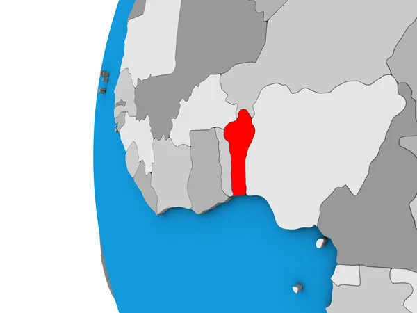 Benin Blue Political Globe Illustration — Stock Photo, Image
