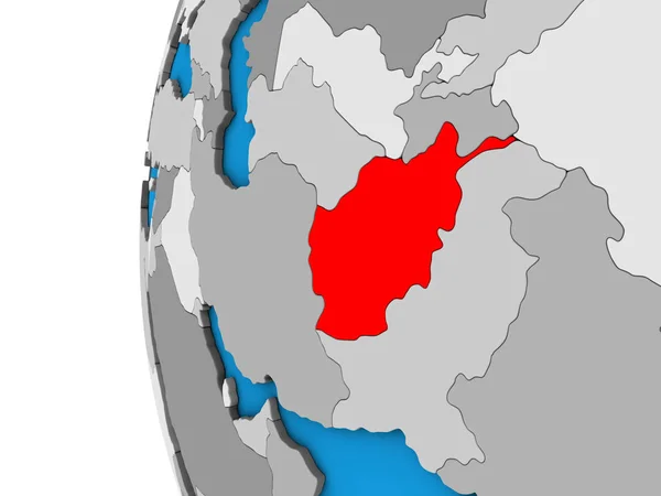 Afghanistan Blå Politiska Klot Illustration — Stockfoto