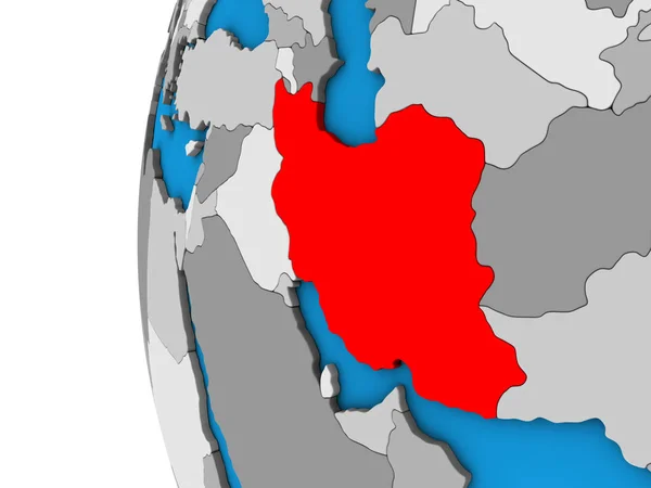 Iran Globo Blu Politico Illustrazione — Foto Stock