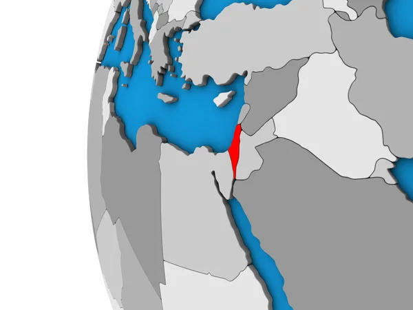 Israele Sul Globo Blu Politico Illustrazione — Foto Stock