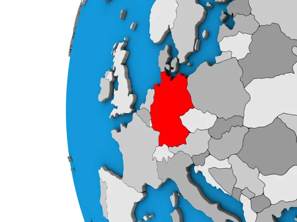 Alemania Mundo Político Azul Ilustración —  Fotos de Stock