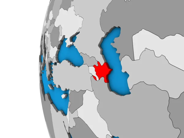阿塞拜疆在蓝色政治3D — 图库照片