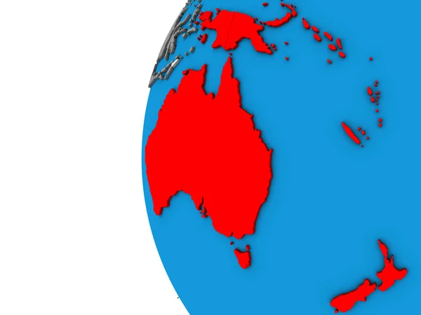 澳洲在蓝色政治3D — 图库照片
