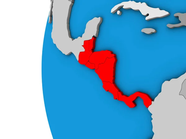 Central America Blue Political Globe Illustration — Stock Photo, Image