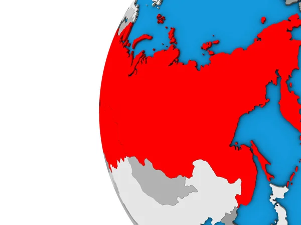 Советский Союз Голубом Политическом Глобусе Иллюстрация — стоковое фото