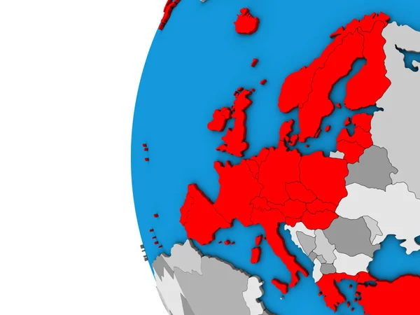 Ocse Membri Europei Sul Globo Blu Politico Illustrazione — Foto Stock