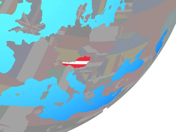 세계에 국기와 오스트리아 일러스트 — 스톡 사진