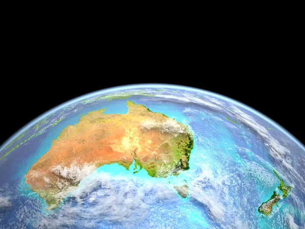 Australie Depuis Espace Détail Extrêmement Élevé Surface Planète Illustration Éléments — Photo