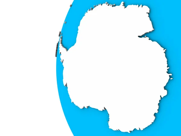 Antarctica Met Nationale Vlag Blauwe Politieke Globe Illustratie — Stockfoto