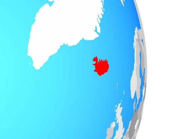 Island Auf Einem Simplen Politischen Globus Illustration — Stockfoto