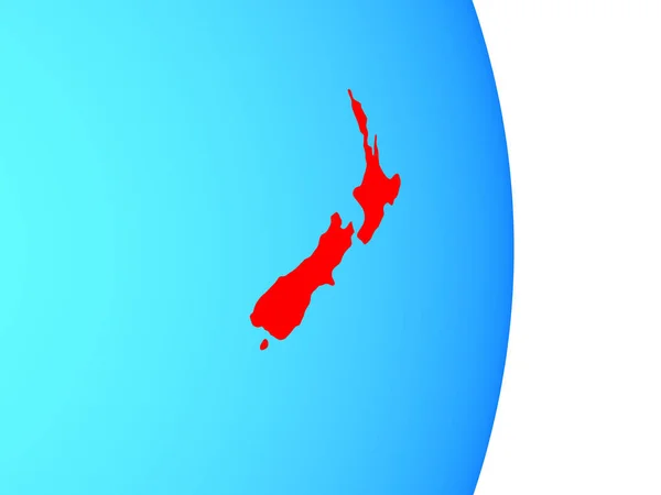 Nuova Zelanda Semplice Globo Politico Illustrazione — Foto Stock