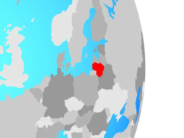 Lituanie Sur Simple Globe Politique Illustration — Photo