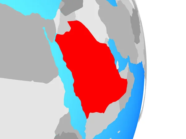 Saudi Arabia Simple Political Globe Illustration — Stock Photo, Image