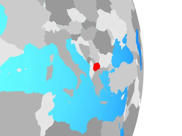 Macedónia Egyszerű Politikai Földgömb Illusztráció — Stock Fotó