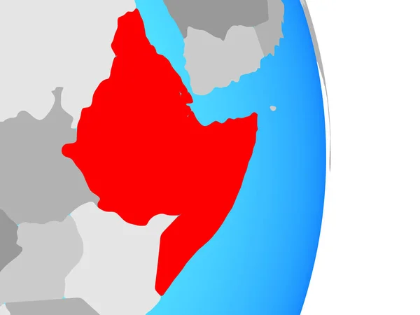 Horn Africa Simple Political Globe Illustration — Stock Photo, Image