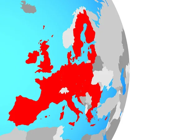 Unione Europea Semplice Globo Politico Illustrazione — Foto Stock