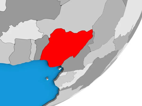 Нігерія Синій Політичних Моделі Землі Ілюстрація — стокове фото