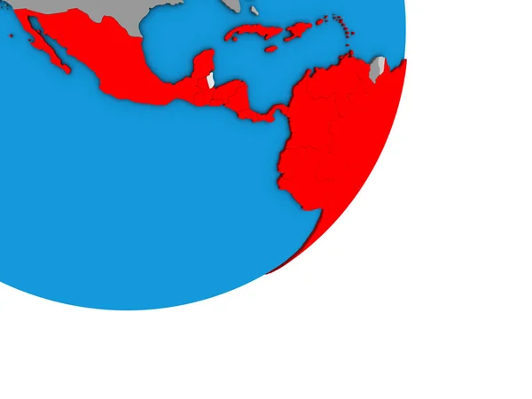 Latijns Amerika Blauwe Politieke Globe Illustratie — Stockfoto