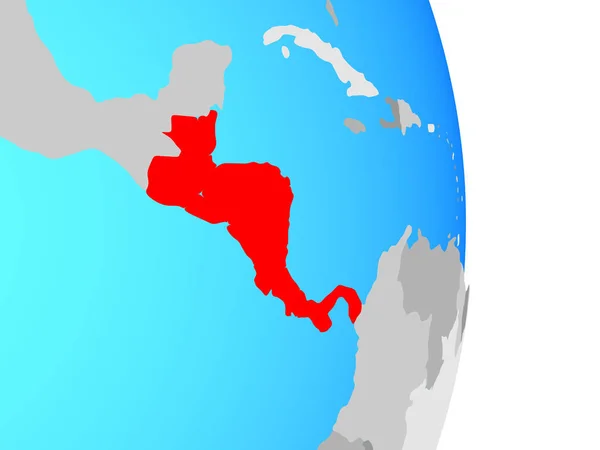Střední Amerika Jednoduché Politické Globe Obrázek — Stock fotografie