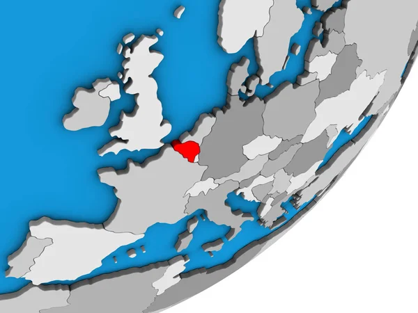 Бельгія Синій Політичних Моделі Землі Ілюстрація — стокове фото