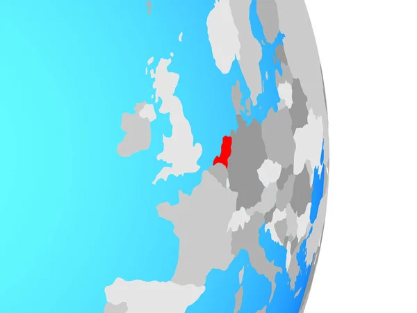 Nizozemsko Jednoduché Politické Globe Obrázek — Stock fotografie