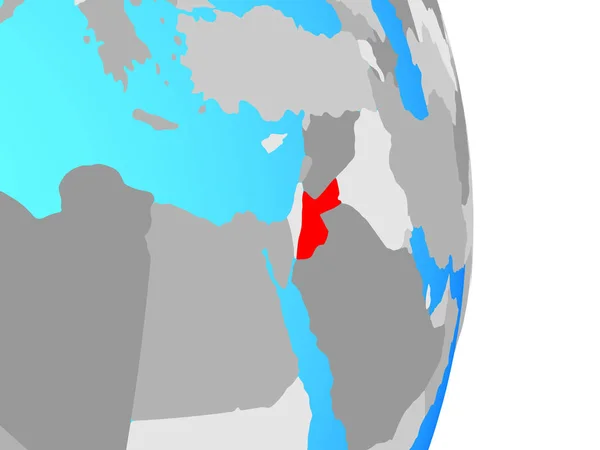 Jordanie Sur Simple Globe Politique Illustration — Photo