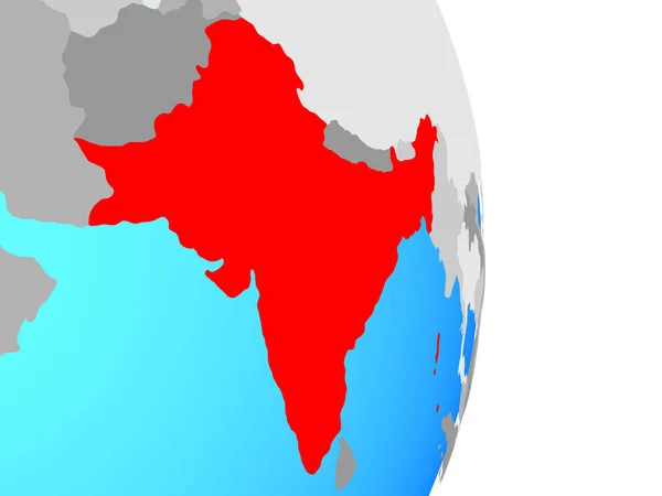 Britské Indie Jednoduché Politické Globe Obrázek — Stock fotografie