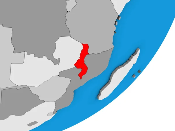マラウィ青い政治 地球儀 イラストレーション — ストック写真