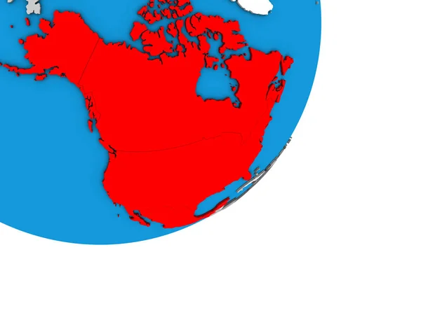 北美自由贸易协定成员国在蓝色政治3D — 图库照片