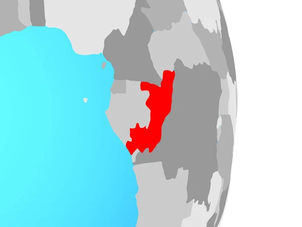 간단한 정치적인 세계에 콩고입니다 일러스트 — 스톡 사진