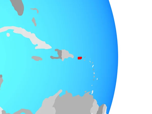 Puerto Rico Auf Einem Einfachen Politischen Globus Illustration — Stockfoto