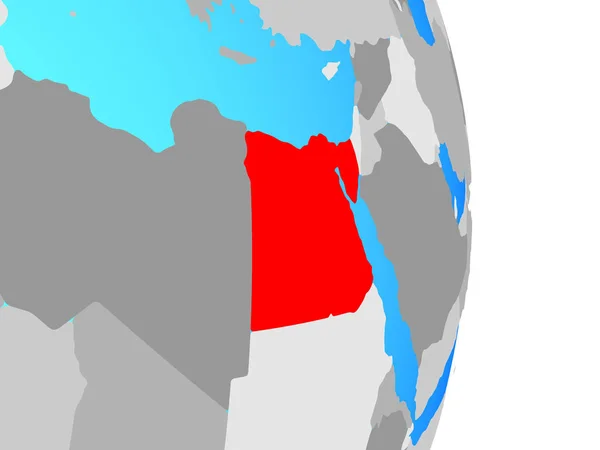 Египет Простом Политическом Глобусе Иллюстрация — стоковое фото