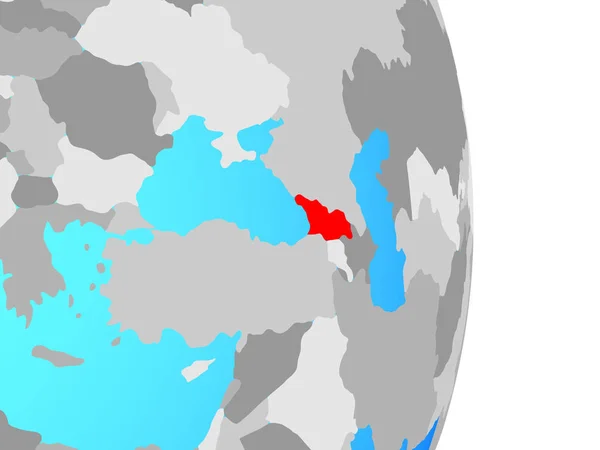Grúzia Egyszerű Politikai Földgömb Illusztráció — Stock Fotó