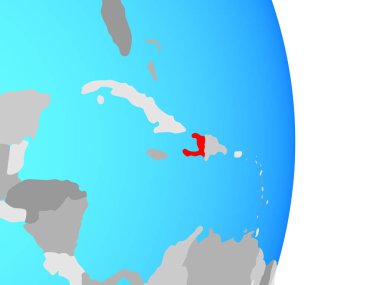 Haiti basit siyasi dünya üzerinde. 3D çizim.