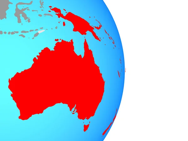 Austrálie Jednoduché Politické Globe Obrázek — Stock fotografie
