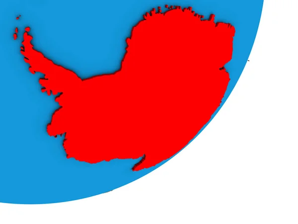 Antártida Mundo Político Azul Ilustración —  Fotos de Stock