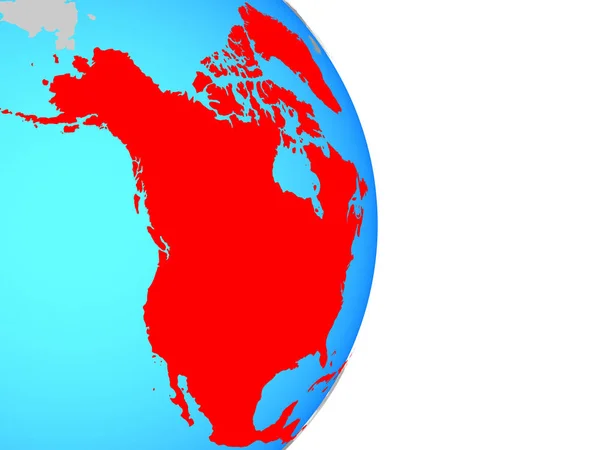 North America Simple Political Globe Illustration — Stock Photo, Image