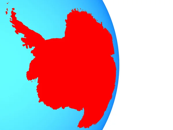 Antarktyda Proste Globus Polityczny Ilustracja — Zdjęcie stockowe