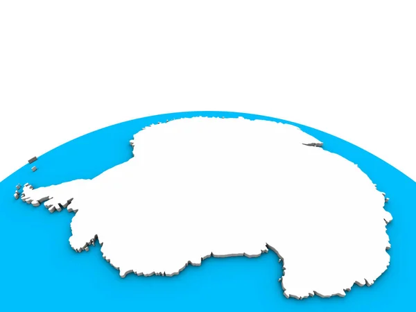 Antártica Com Bandeira Nacional Embutida Globo Político Ilustração — Fotografia de Stock