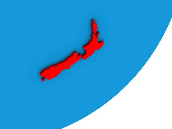 New Zealand Blue Political Globe Illustration — Stock Photo, Image