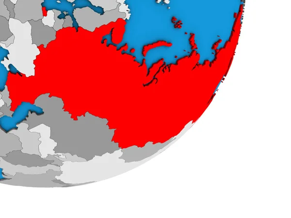 俄国在蓝色政治3D — 图库照片